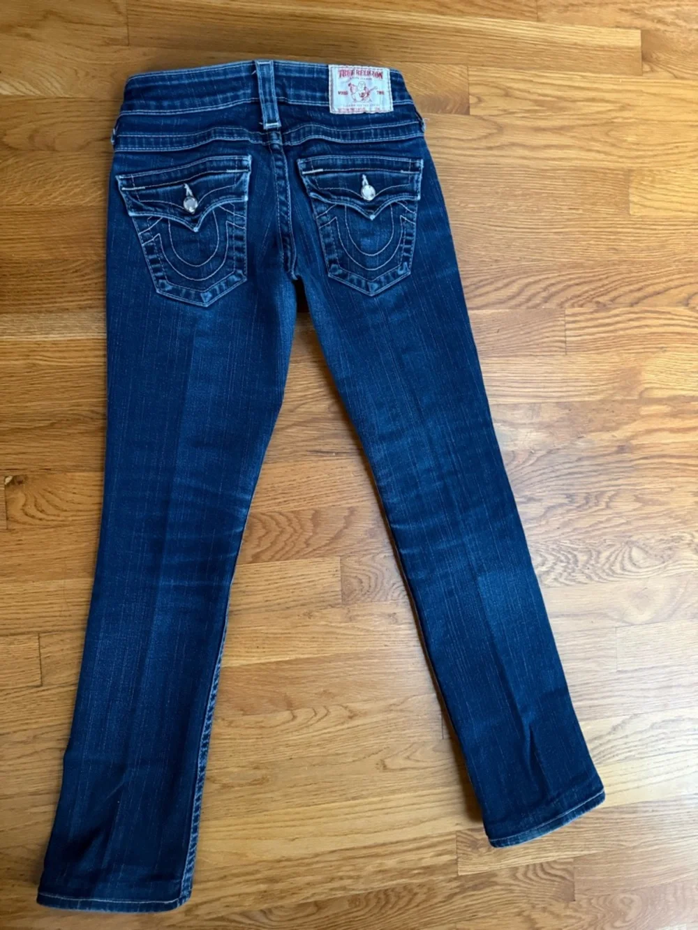 Women’s Dark Blue Slim Bootcut Jeans - Picture 2 of 3